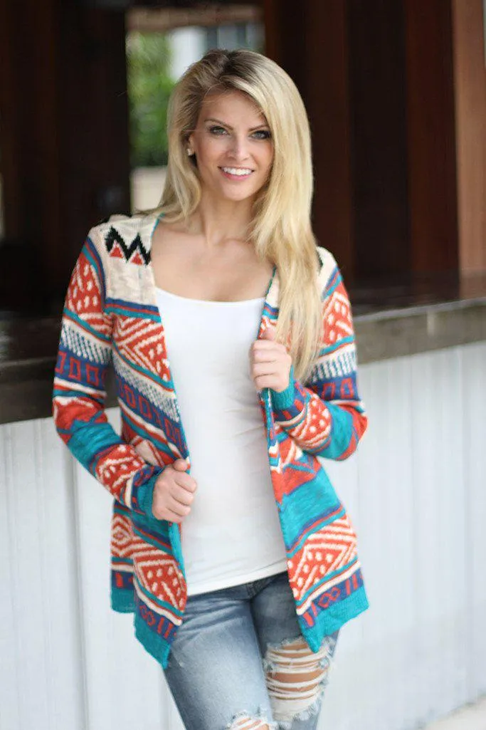 Multi Color Tribal Cardigan