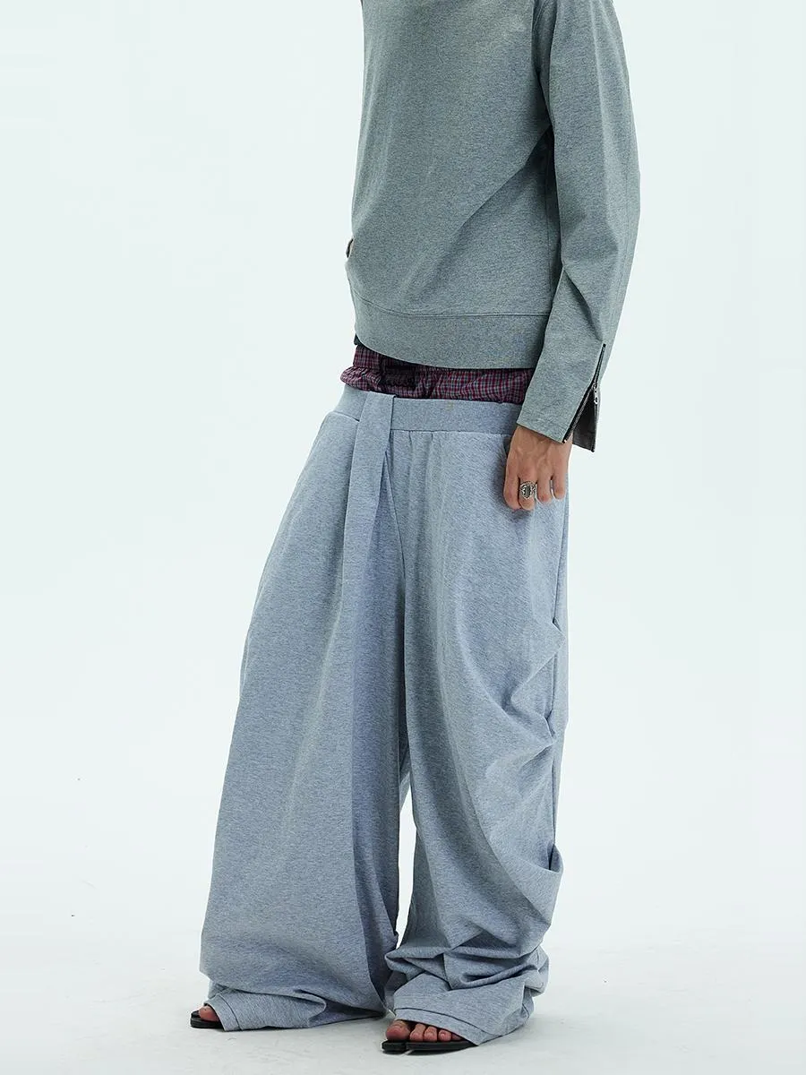 Multiply Pleated Loose Sweatpants