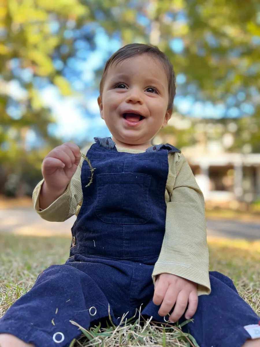 Navy Harrison Cord Overalls