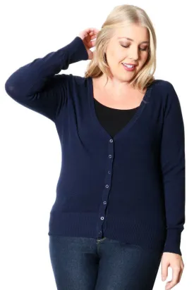 Navy Plus Cardigan