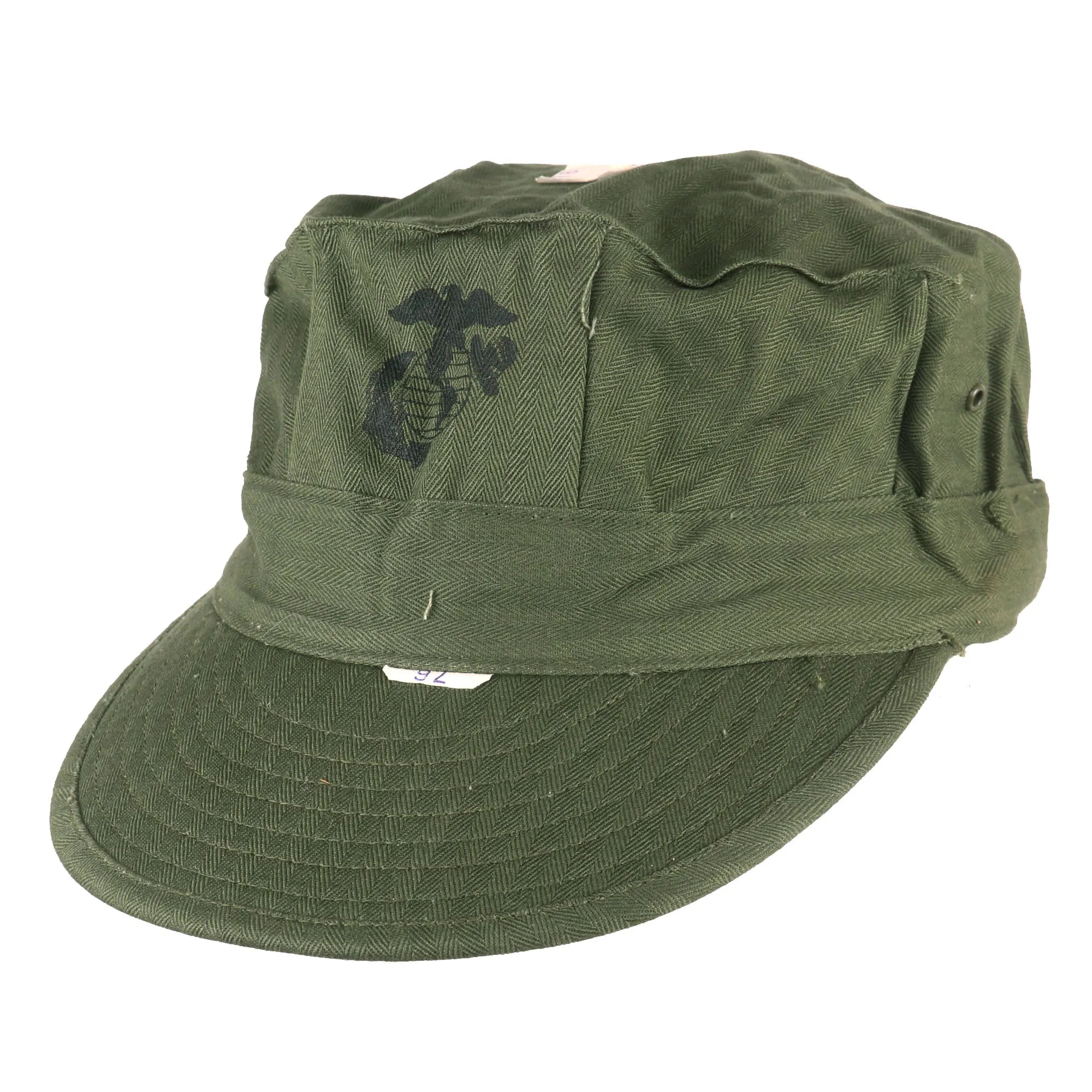 Original U.S. Korean War US Marine Corps New Old Stock HBT Utility Field Cap - Size SMALL Only