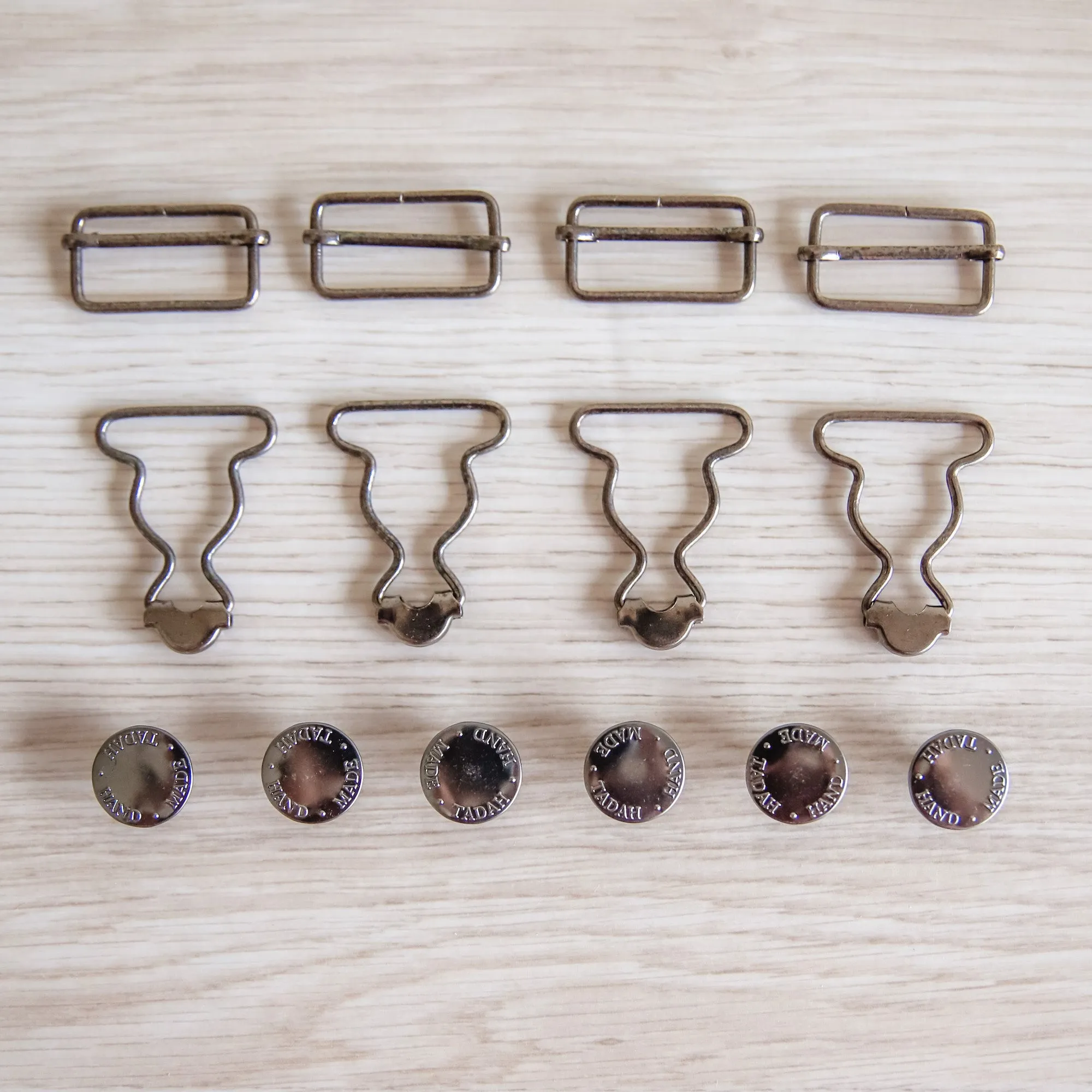 Overalls Hardware Kit ~ 32mm ~ Kids & Teen size