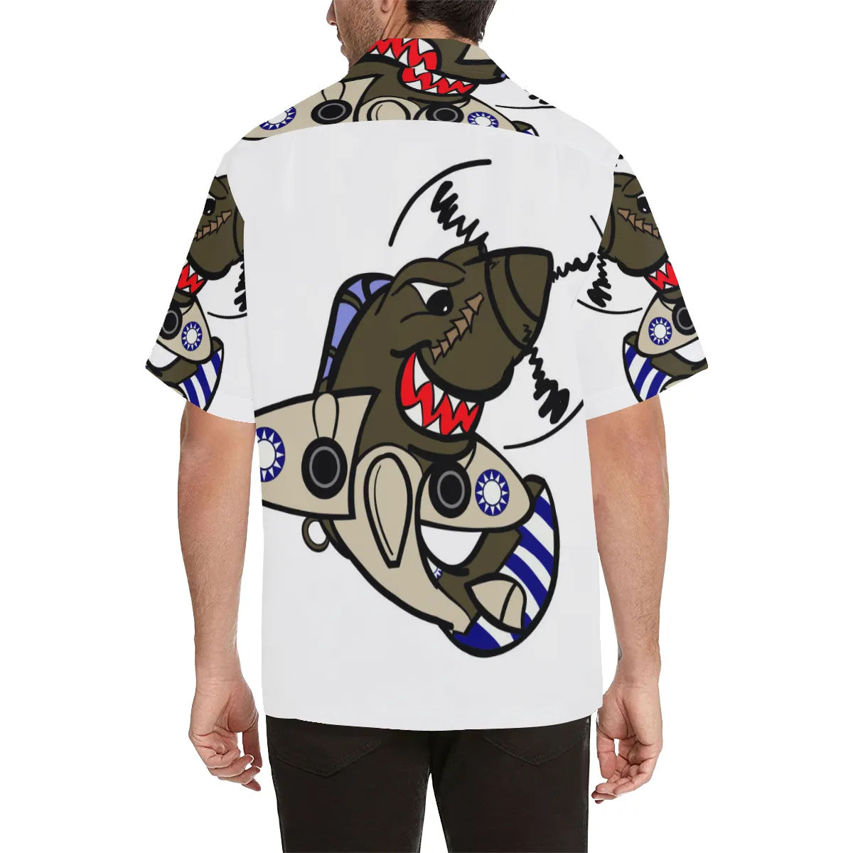 P-40 SHARK ATTACK HAWAIIAN SHIRT