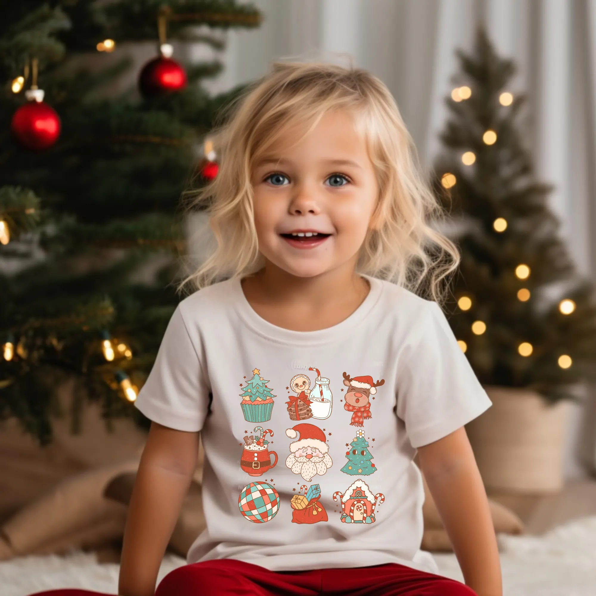 Retro Christmas Shirt for Kids