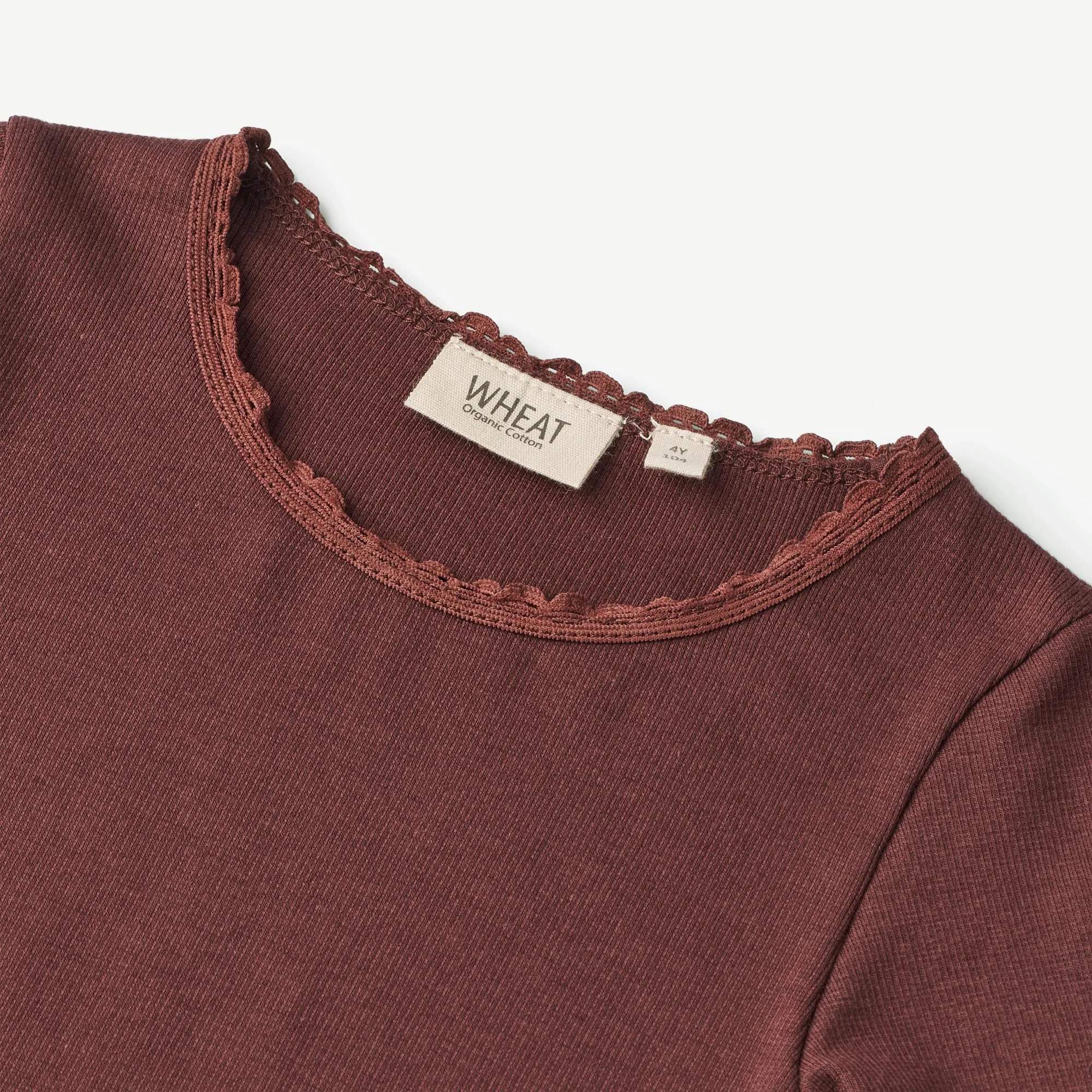 Rib T-Shirt Reese - aubergine