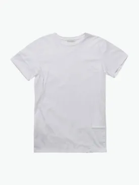 Roll Sleeve Crew Neck T-Shirt White