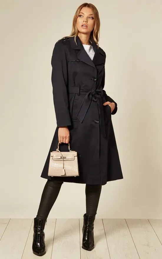 Spring/Summer Lightweight Military Duster Trench Coat