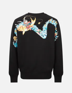 “The God of Fortune Riding Waves” 3D Daicock Print Sweatshirt