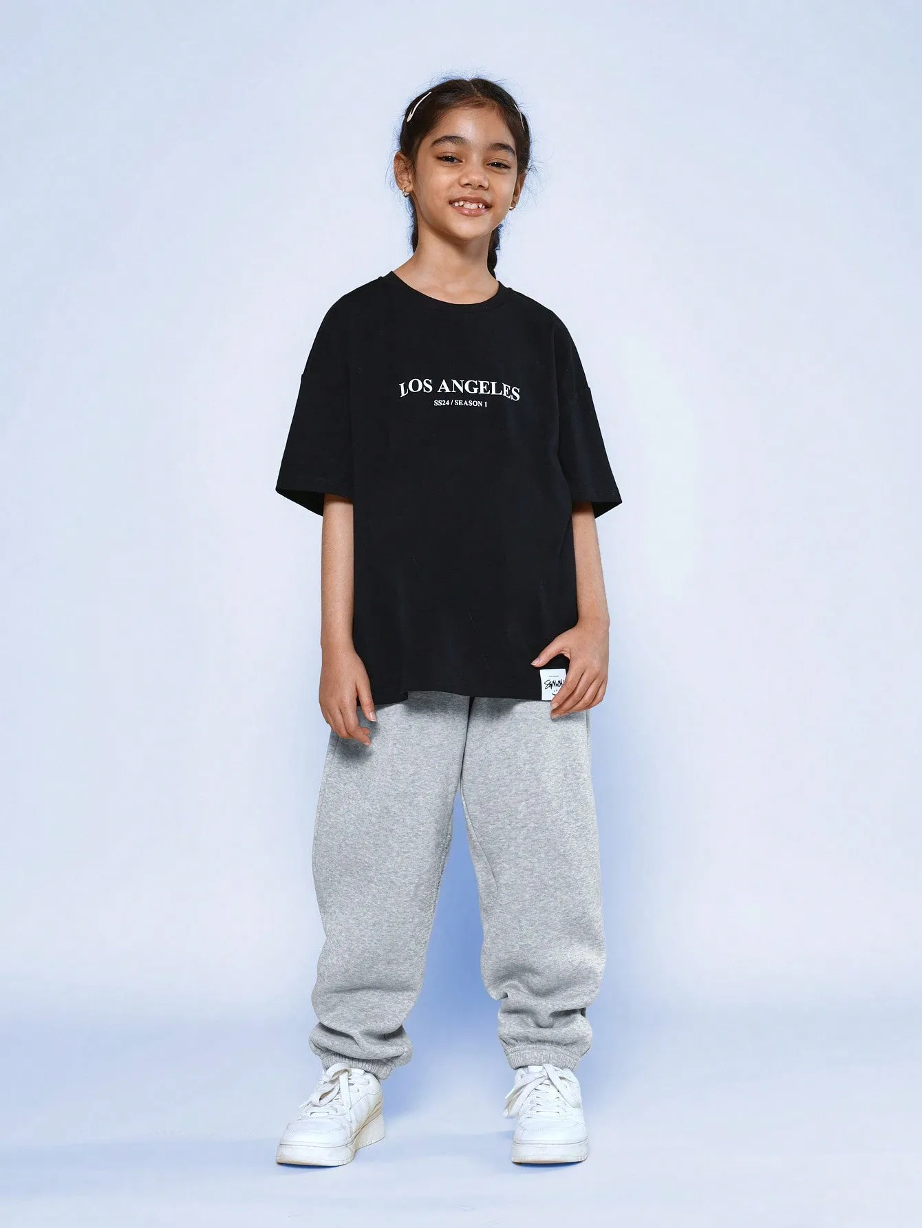 Tween Tee And Jogger With Los Angeles Graphic Print 2 Piece Set