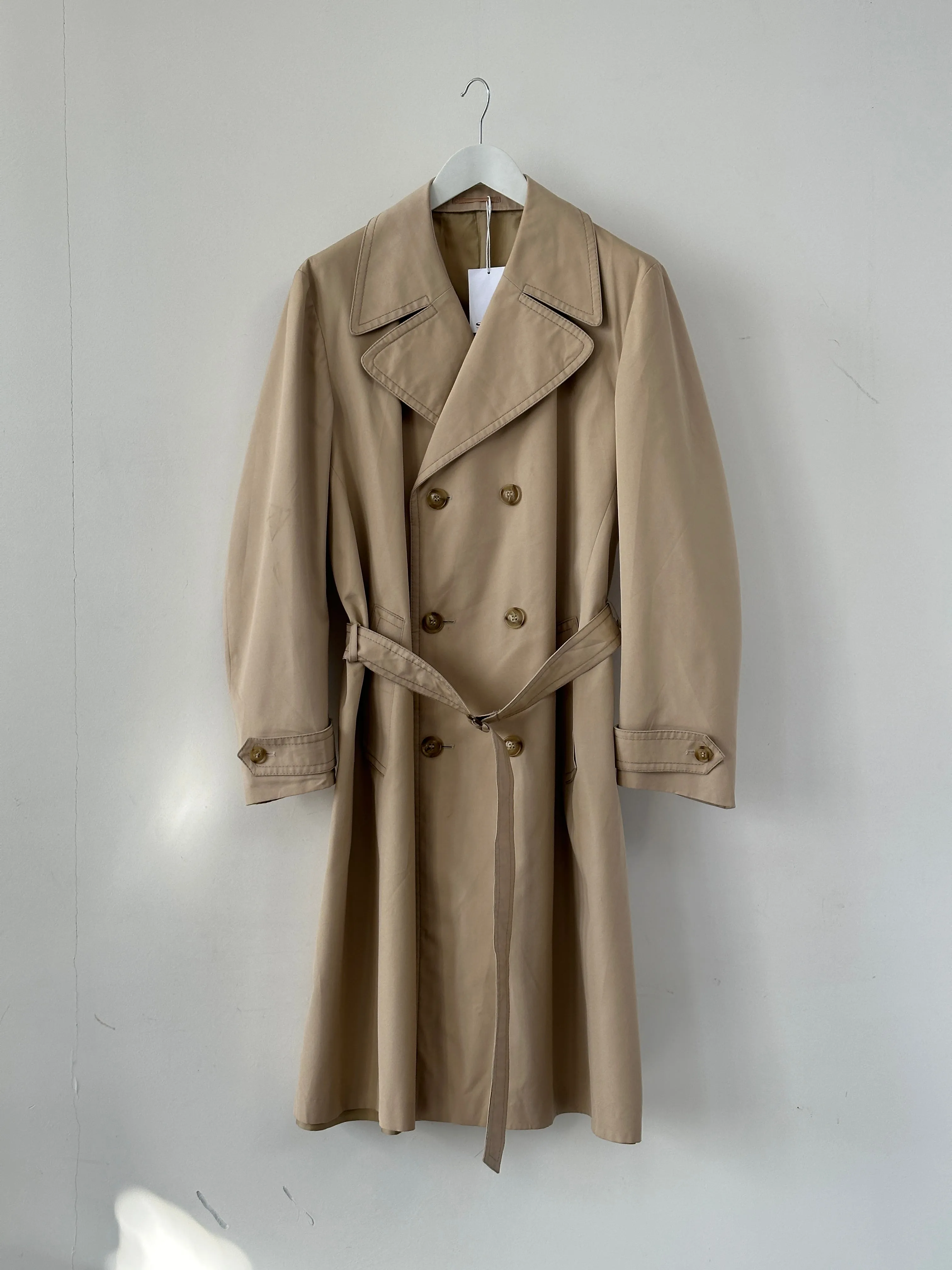 Vintage Double Breasted Belted Trench Coat - M/L