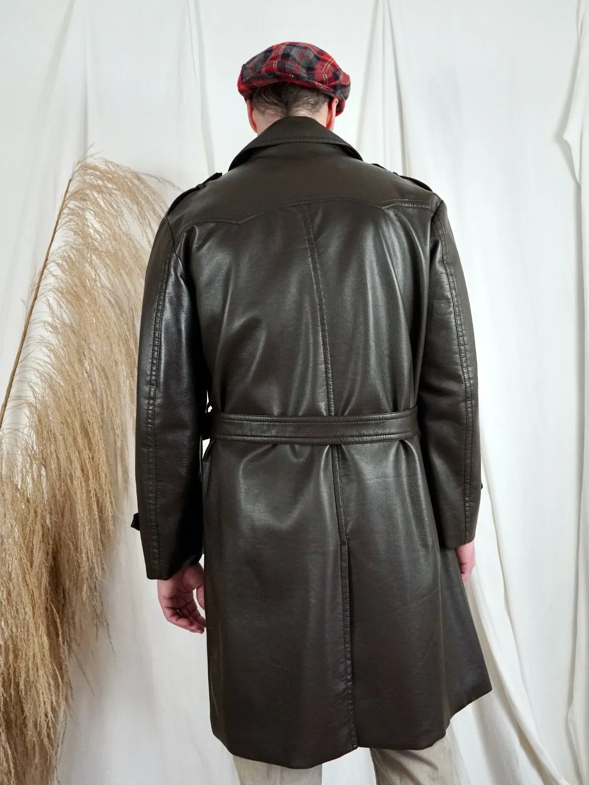 Vinyl Belted Trench Coat