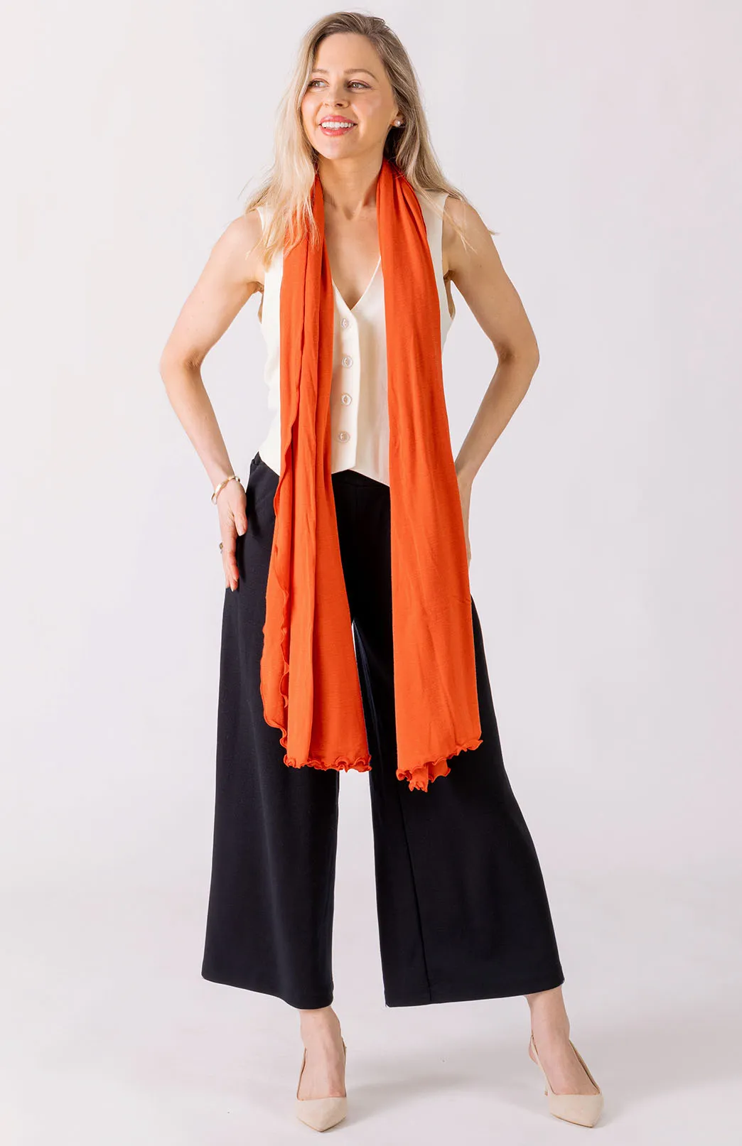 Wide Leg Crop Pants - Ponte