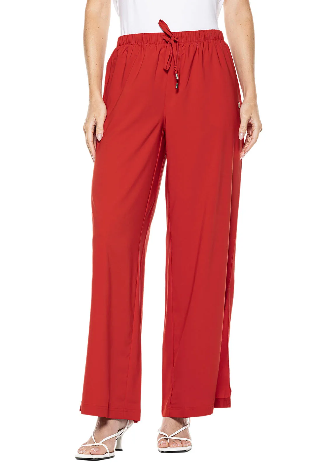 Women's Petra Wide Leg Pants | Carmine Red