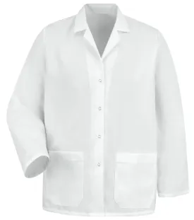 Women's White Specialized Lapel Counter Coat